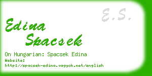 edina spacsek business card